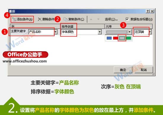 excel單元格字體顏色 按Excel單元格中的字體顏色對(duì)表格數(shù)據(jù)進(jìn)行排序