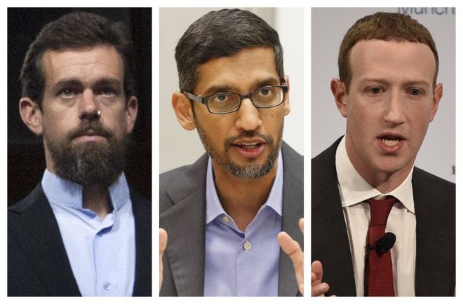 Facebook、谷歌以及 Twitter CEO 自愿 28 日前往國(guó)會(huì)參加聽證會(huì)