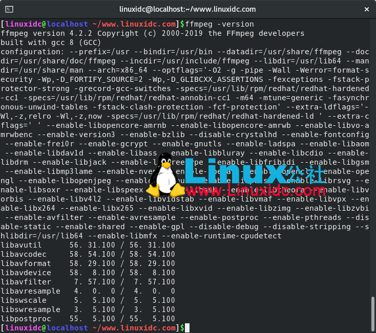 如何在CentOS 8/RHEL 8上安裝FFmpeg