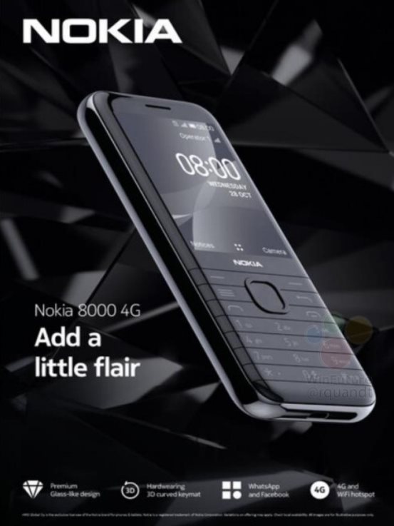諾基亞8000/6300復(fù)刻版外觀曝光：支持4G，設(shè)計(jì)經(jīng)典