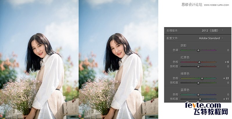 PS調出外景人像照片甜美的小清新效果