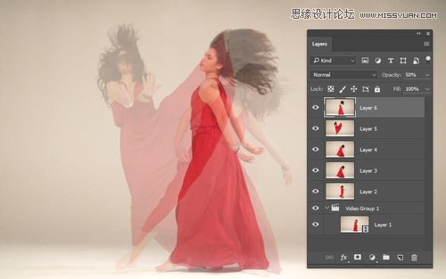 ps合成創(chuàng)意風(fēng)格的人像幻影效果
