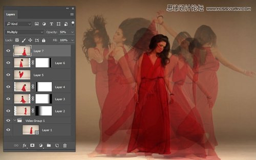 ps合成創(chuàng)意風(fēng)格的人像幻影效果