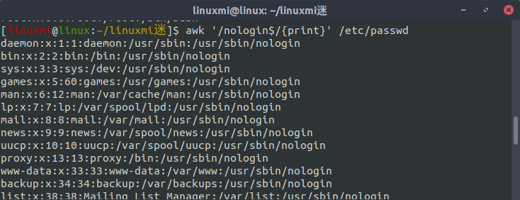 Linux常用命令 awk 入門基礎教程