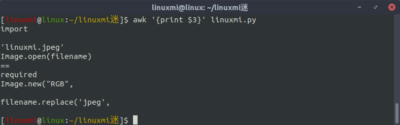 Linux常用命令 awk 入門基礎教程