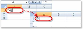 excel選出以1開(kāi)頭的單元格 在Excel單元格中輸入以“0”開(kāi)頭的數(shù)字的兩種方法