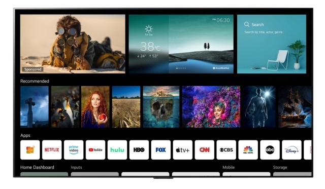 LG 發(fā)布 webOS 6.0 電視系統(tǒng)：全新 UI，支持遙控器 NFC 傳輸