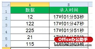 excel數(shù)據(jù)錄入 動(dòng)態(tài)記錄Excel數(shù)據(jù)錄入時(shí)間的技巧