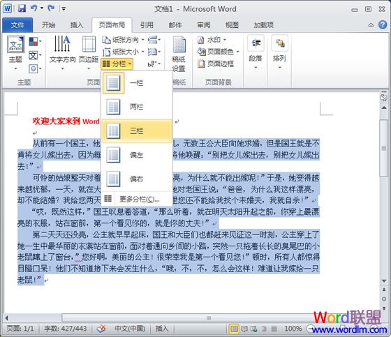 多欄式和三欄式的表 Word2010如何分兩欄，三欄，多欄技巧