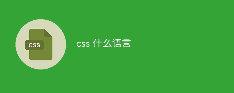 css 什么語(yǔ)言