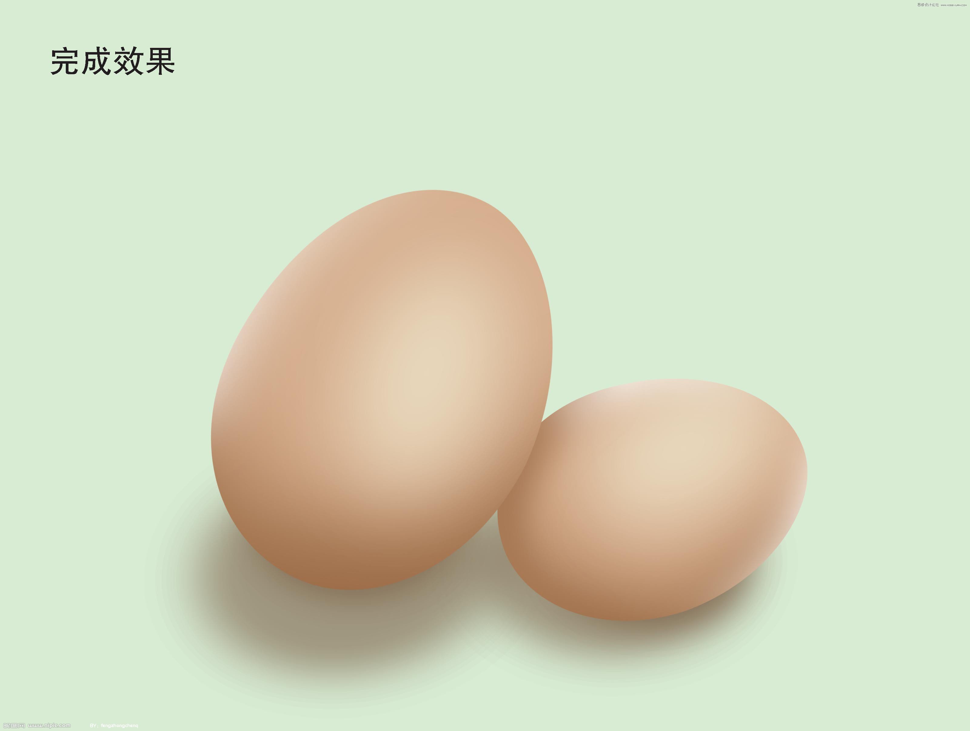 PS繪制逼真的雞蛋教程