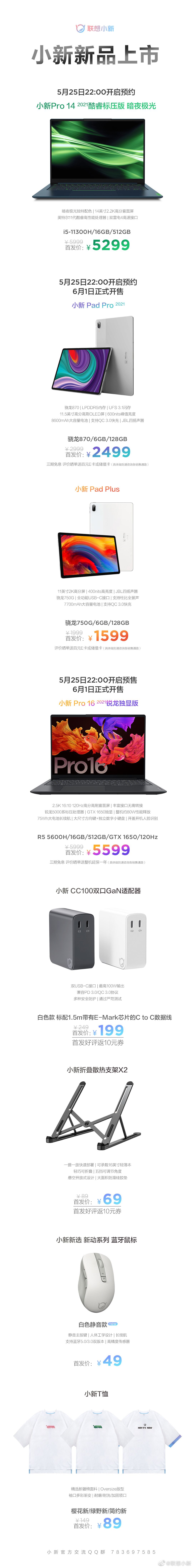 一圖看懂聯想小新系列新品