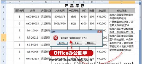 excel單元格字符限制 限制Excel單元格中允許輸入的字符個(gè)數(shù)的方法
