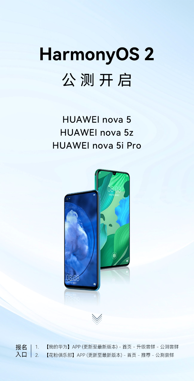 華為nova5、nova5z、nova5i Pro啟動(dòng)HarmonyOS 2不限量公測
