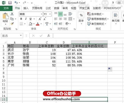 使用text函數(shù)實(shí)現(xiàn)Excel2013單元格內(nèi)容轉(zhuǎn)為百分比形式