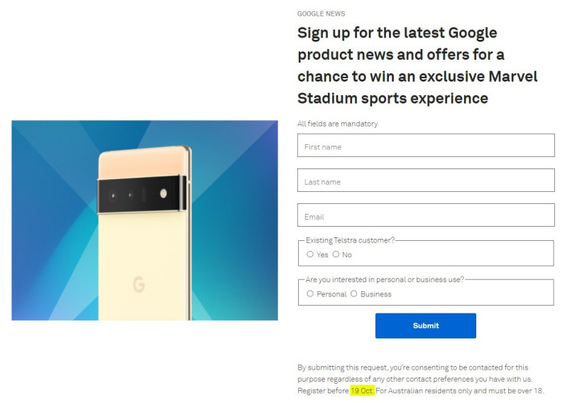 澳大利亞運(yùn)營商暗示，谷歌 Pixel 6/Pro 將于 10 月 19 日推出