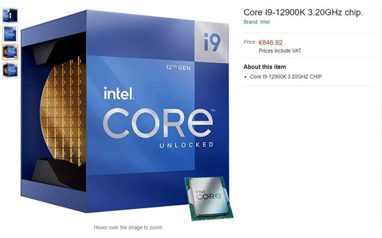 亞馬遜偷跑英特爾酷睿 i9-12900K 等 Alder Lake CPU，定價不菲
