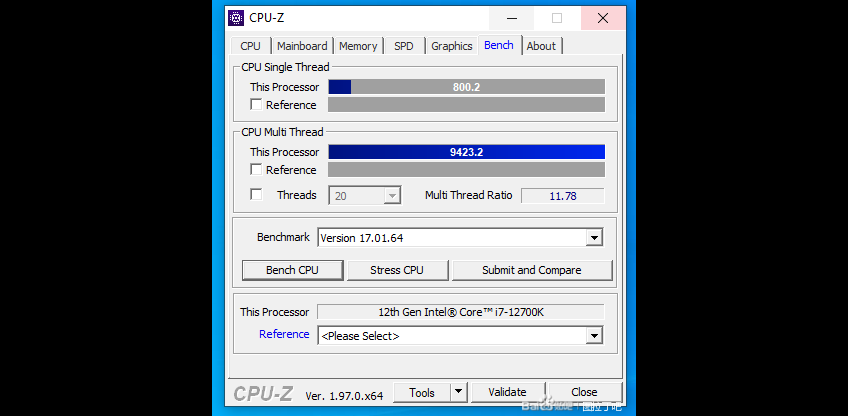 英特爾 i7-12700K CPU-Z 最新跑分：多核性能提升達(dá) 45%，接近 R9-5900X