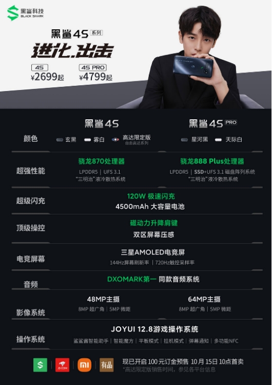 黑鯊4S系列再次開(kāi)售，全系標(biāo)配磁動(dòng)力升降肩鍵 2699元起