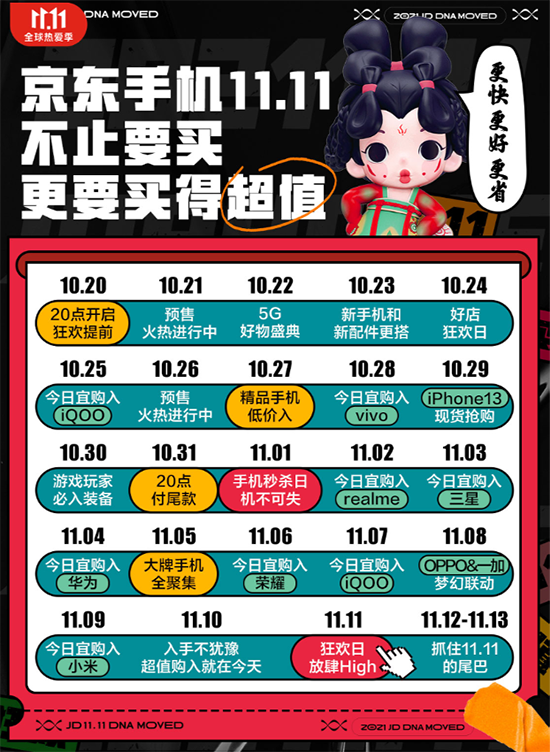 晚8點(diǎn)預(yù)售狂歡來(lái)襲！京東11.11手機(jī)部分爆款手機(jī)可享30天價(jià)保