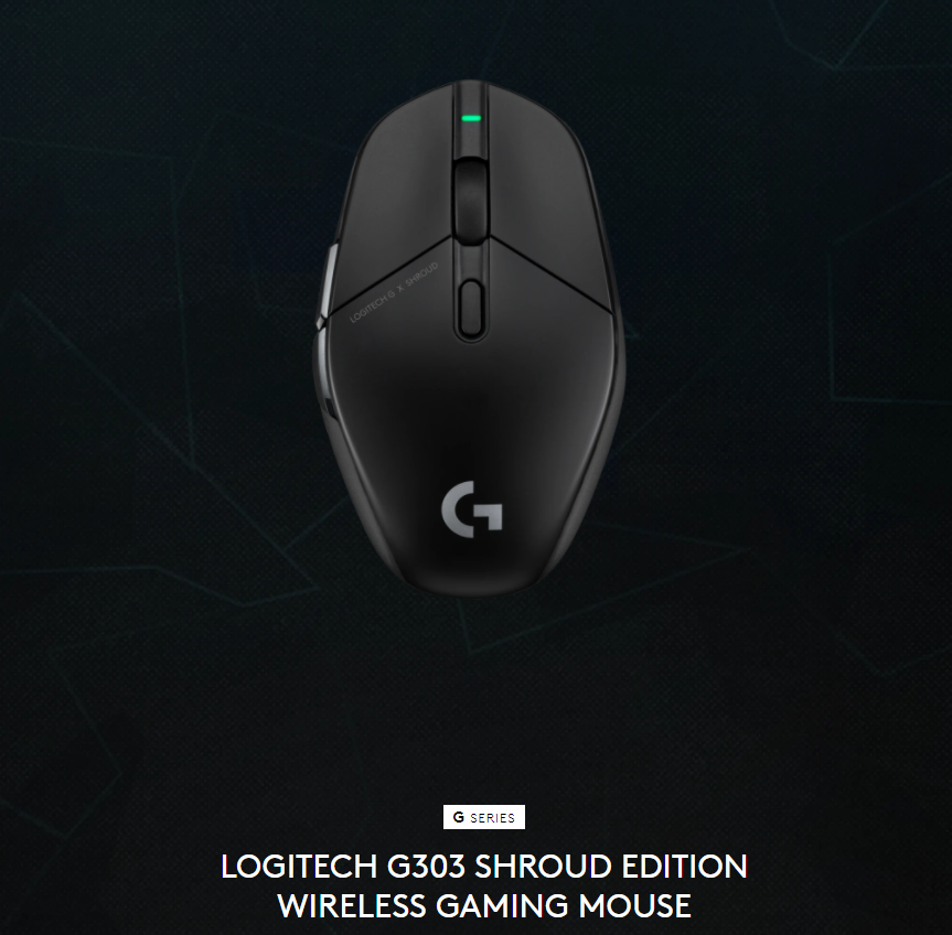 羅技發(fā)布 Shroud 聯(lián)名款 G303 無線游戲鼠標(biāo)，售價(jià) 129.99 美元
