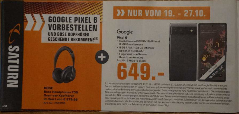 Bose 700 耳機(jī)無貨，谷歌 Pixel 6 歐洲預(yù)購開始贈(zèng)送 Bose QC45