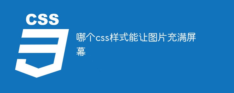 哪個css樣式能讓圖片充滿屏幕