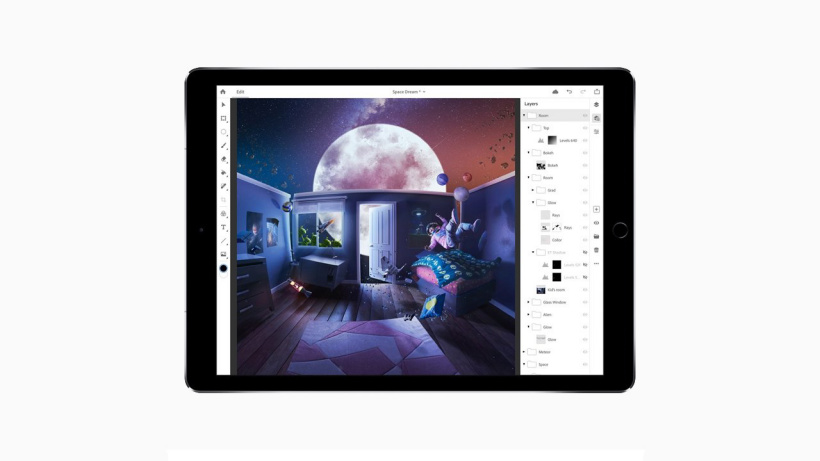Photoshop iPadOS 版更新，帶來(lái)電腦版“涂抹”和“海綿”工具