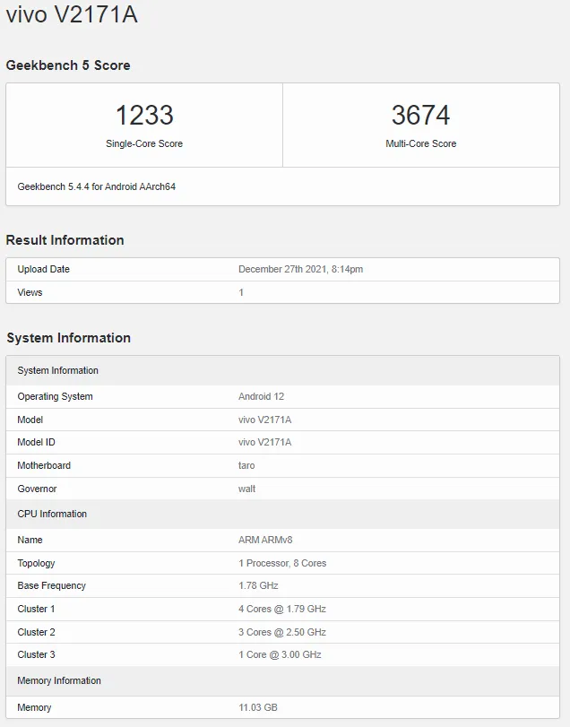 發(fā)布在即，iQOO 9 現(xiàn)身 Geekbench：驍龍 8 Gen 1+12GB 內(nèi)存