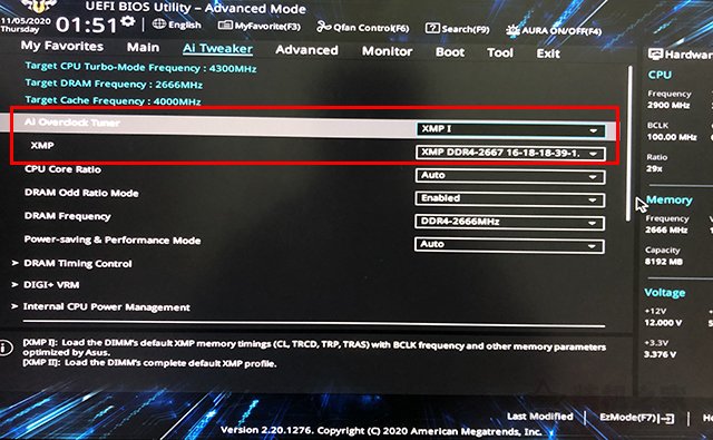 為什么內(nèi)存頻率只有2133比實際低？主板開啟XMP提高內(nèi)存頻率方法