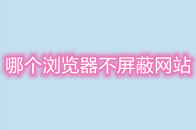 哪個瀏覽器不屏蔽網(wǎng)站 不屏蔽網(wǎng)站的瀏覽器推薦