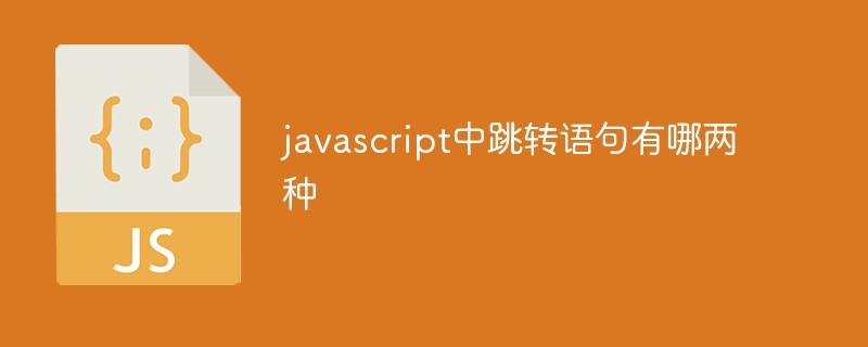 javascript中跳轉(zhuǎn)語(yǔ)句有哪兩種