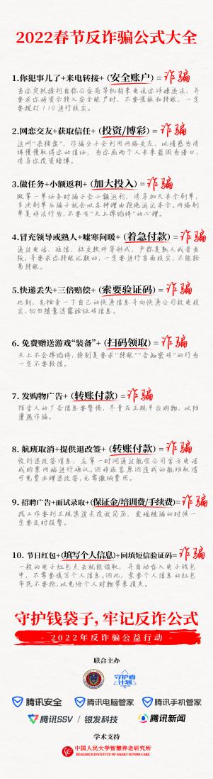 守護(hù)錢袋子，牢記反詐公式！警方聯(lián)合騰訊發(fā)起反詐公益行動(dòng)