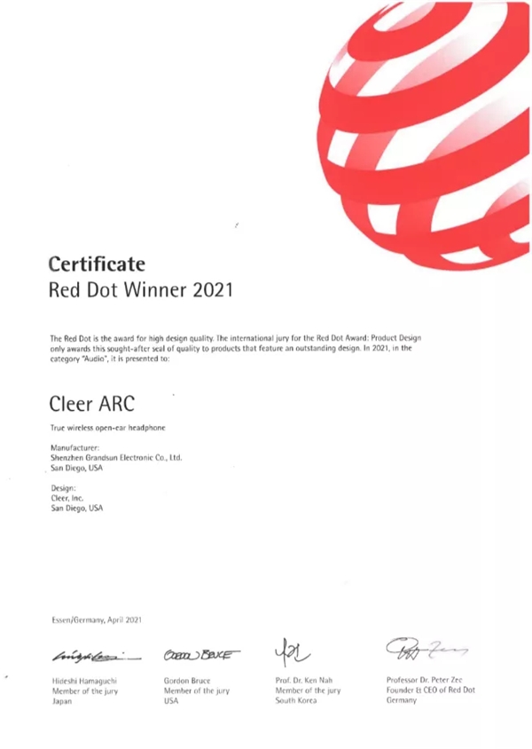 Cleer ARC“音弧”開放式真無線耳機獲德國紅點獎，打造全新的聽音體驗