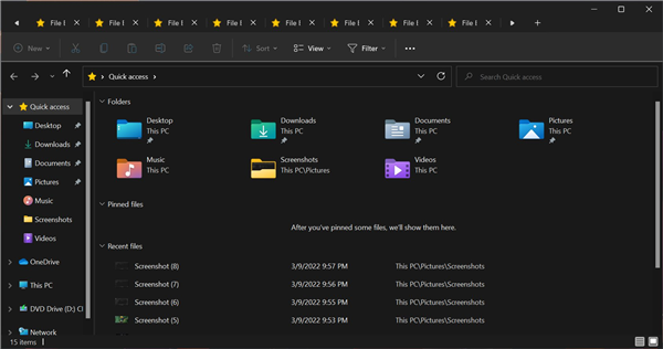微軟新版Win11 dev 22572發(fā)布：資源管理器終于支持多標簽頁了！