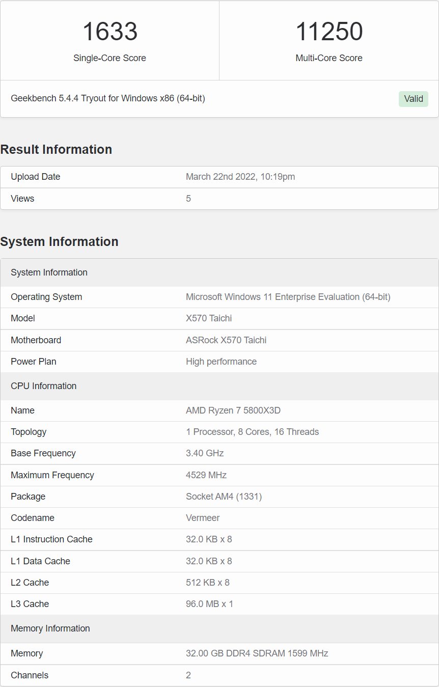 AMD 銳龍 7 5800X3D 處理器跑分曝光，比 R7 5800X 快 9%