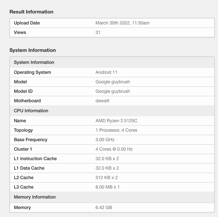 AMD 新款 R3 5125C 處理器曝光：4 核 3GHz，專(zhuān)為 Chromebook 設(shè)計(jì)