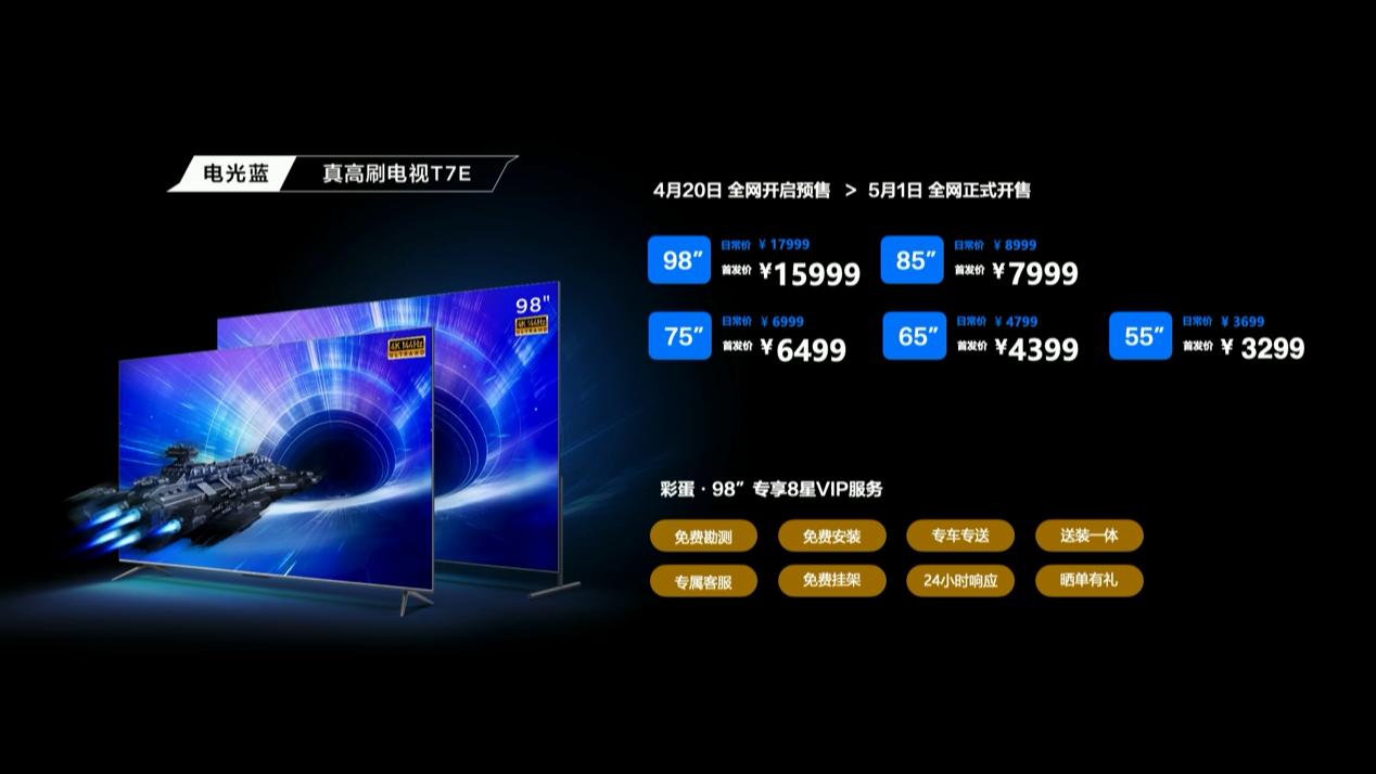 TCL發(fā)布4K 144Hz真高刷電視！98英寸首發(fā)價僅售15999
