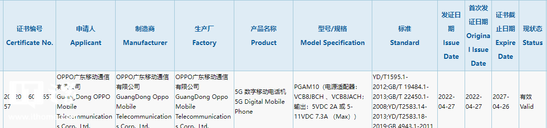 OPPO 新機(jī)通過(guò) 3C 認(rèn)證入網(wǎng)，消息稱其為 Reno8，搭載新一代驍龍 7