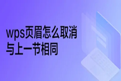 wps頁眉怎么取消與上一節(jié)相同 wps設置不同頁眉的方法介紹