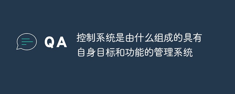 控制系統(tǒng)是由什么組成的具有自身目標(biāo)和功能的管理系統(tǒng)