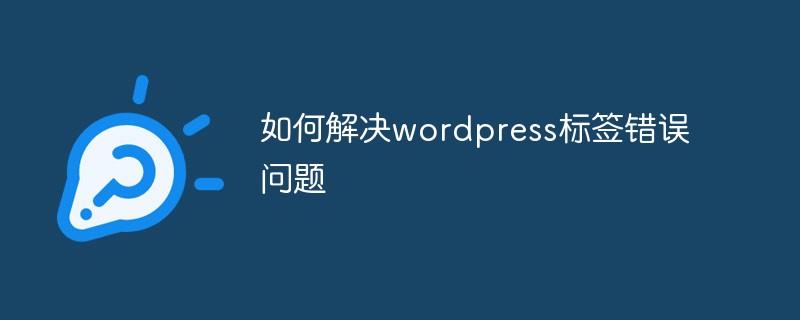 如何解決wordpress標(biāo)簽錯(cuò)誤問(wèn)題