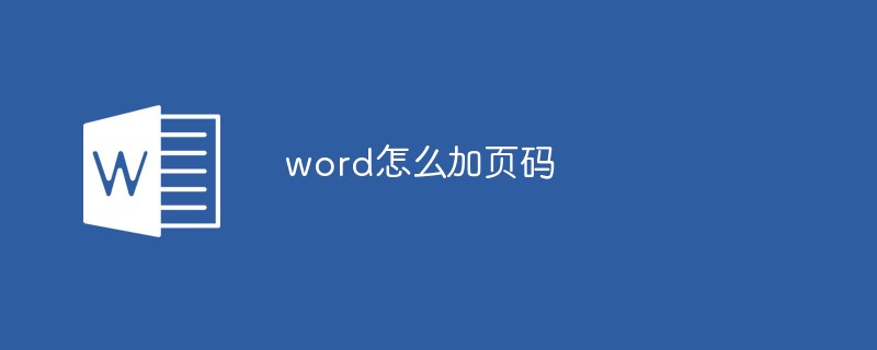 word如何加頁(yè)碼