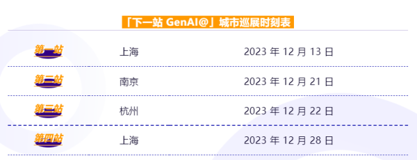 亞馬遜云科技下一站GenAI@城市巡演，即刻啟程！